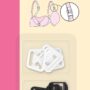 Dritz 56698-12-66 Bra Clips, 1/2-Inch, Black, White 4 Count