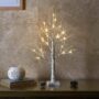 EAMBRITE Tabletop Birch Tree Home Decorations, White Birch Tree with Lights, 24 LED Lighte