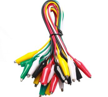 WGGE WG-026 10 Pieces and 5 Colors Test Lead Set & Alligator Clips,20.5 inches / 22 AWG Co