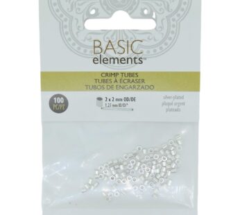 Real Silver Plated Crimp Beads 2x2mm (100 Crimps)