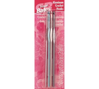 Susan Bates Silvalume Aluminum Crochet Hook, Set of 4