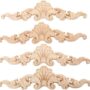 MUXSAM Wood Carved Onlays Appliques, Clear Carving Details Overlay Craft Decals for Cabine