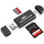 Micro USB OTG to USB 2.0 Adapter; SD/Micro SD Card Reader with Standard USB Male & Micro U