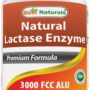 Best Naturals Fast Acting Lactase Enzyme Tablet, 3000 Fcc Alu, 180 Count (859375002900)