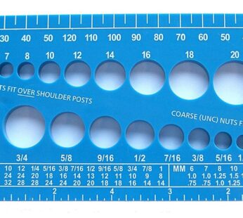 Stainlesstown Nut Bolt Thread Gauge (Blue)