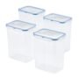 LocknLock Easy Essentials Airtight Rectangular Tall Food Storage Container 7.61 Cup, 4 Pie