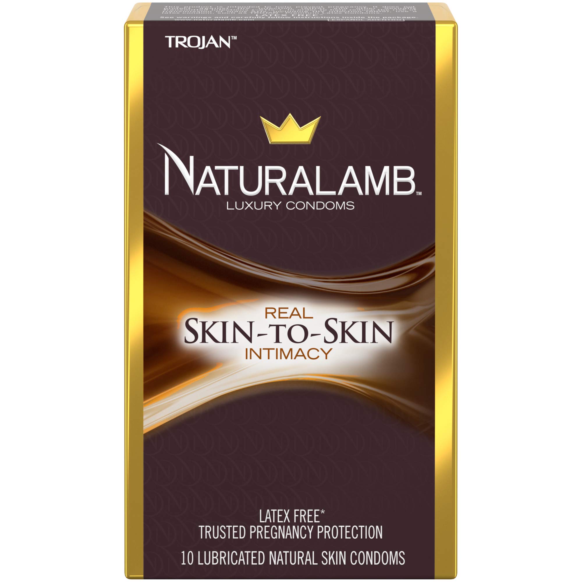 TROJAN NaturaLamb Luxury Latex-Free Condoms, 10 Count