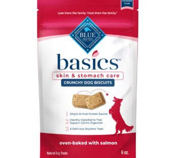 Blue Buffalo Basics Crunchy Dog Biscuits for Skin & Stomach Care, Limited Ingredient Diet