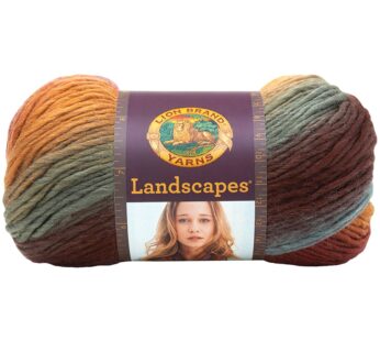 Lion Brand Yarn Landscapes Yarn, Multicolor Yarn for Knitting, Crocheting Yarn, Desert Spr