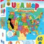 MasterPieces 60 Piece Educational Jigsaw Puzzle for Kids - USA Map State Shaped - 16.5"x12