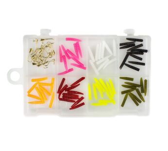 Leland’s Lures Trout Magnet 85 Piece Mini Magnet Kit, Includes 70 Grub Bodies and 15 Size