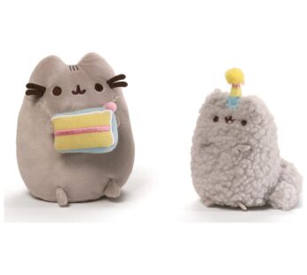 GUND Pusheen and Stormy Birthday Set Plush, Collectible Stuffed Animals for Ages 8 and Up,