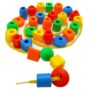 Skoolzy Rainbow Stringing Beads for Toddlers 30 Pcs | Stringing Beads | String Beads with