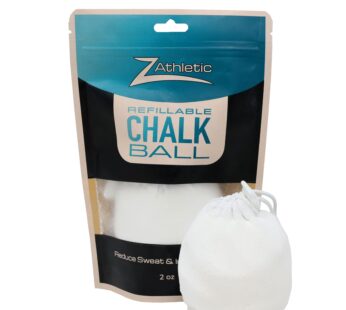 Z Athletic Gym Chalk Ball for Rock Climbing, Gymnastics, and Weightlifting, 2oz Refillable