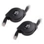 Cable Matters 2-Pack Retractable Ethernet Cable 3ft (Retractable Cat 5e Cable, Retractable