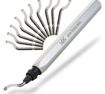 AFA Tooling – Deburring Tool with 10 Extra High Speed Steel Swivel Blades – Works on Metal
