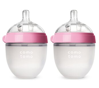 Comotomo Baby Bottle, Pink, 5 Ounce