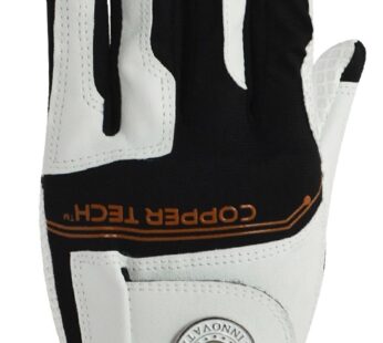 Copper Tech Gloves Male Copper Tech Spider Tacky Golf Glove, White/Black, One Size Fits Mo
