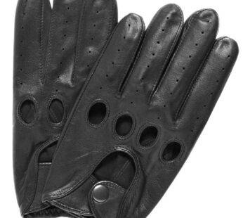 Silverstone Our Bestselling Men’s Leather Driving Gloves Size M Black