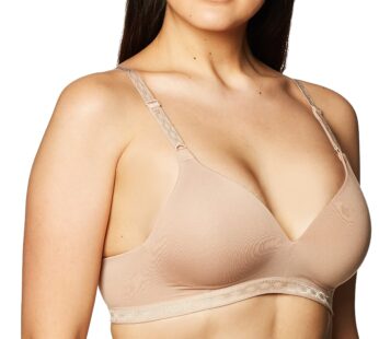 warner’s Women’s Cloud 9 Super Soft Wireless Lightly Lined Comfort Bra 1269, Toasted Almon