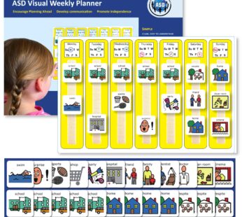 Kids Calendar Visual Schedule Autism   Premium Durable Plastic   Calendar Pocket Chart   S