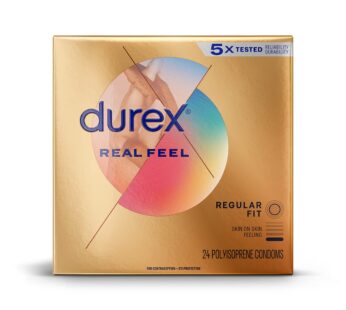 Condoms for Sex, Non Latex Durex Avanti Bare Real Feel Lubricated Condoms, 24 Count, Non L