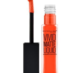 Maybelline New York Color Sensational Vivid Matte Liquid Lipstick, Orange Obsession, 0.26