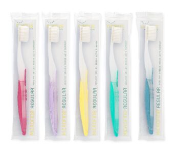 NIMBUS Extra Soft Toothbrushes (Regular Size Head), Periodontist Design Tapered Bristles f