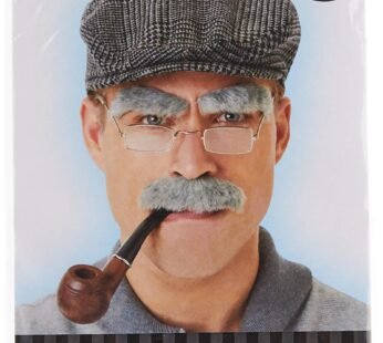 Old Man Set – Authentic Synthetic Gray Hair & Accessories (1 Pack) – Realistic, Comfortabl