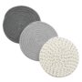 Potholders Set Trivets Set 100% Pure Cotton Thread Weave Hot Pot Holders Set (Set of 3) St