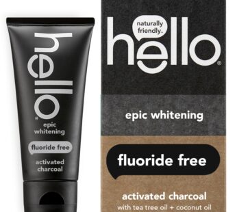 hello Activated Charcoal Epic Whitening Fluoride Free Toothpaste, Fresh Mint + Coconut Oil