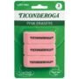 Ticonderoga Wedge Erasers, Pink, 3 Count