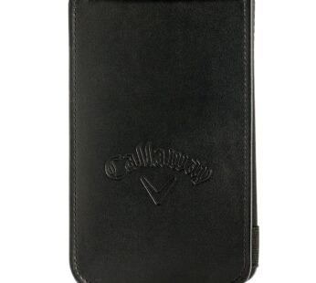 Callaway Leather Golf Scorecard Holder, Black, 7″ x 4.25″