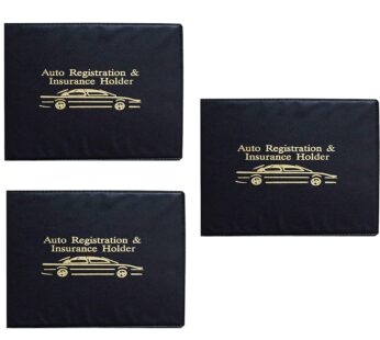Sterling Set of 3 Auto Car Registration Insurance Holder Wallet