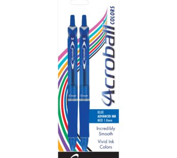 PILOT Acroball Colors Advanced Ink Refillable & Retractable Ball Point Pens, Medium Point,