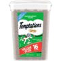 TEMPTATIONS Classic Crunchy and Soft Cat Treats Seafood Medley Flavor, 16 oz. Tub