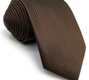S&W SHLAX&WING Ties for Men Solid Color Brown Chocolate Necktie Silk Extra Long XL