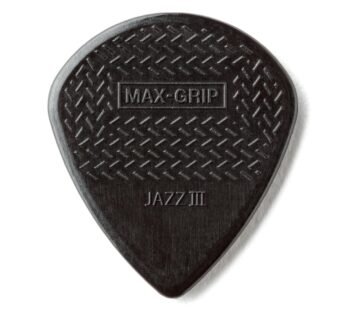 JIM DUNLOP 471P3C Max Grip Jazz III Carbon Fiber Guitar Picks, 6-Pack