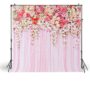 5x5ft Pink Flowers Wall Backdrop Dessert Table Decor Photography Background Baby Birthday