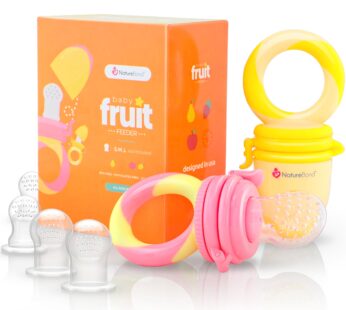 NatureBond Baby Food Feeder/Fruit Feeder Pacifier Nibbler (2 Pack) – Infant Teething Toy T