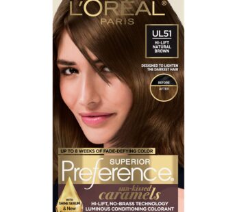 L’Oreal Paris Superior Preference Fade-Defying + Shine Permanent Hair Color, UL51 Hi-Lift