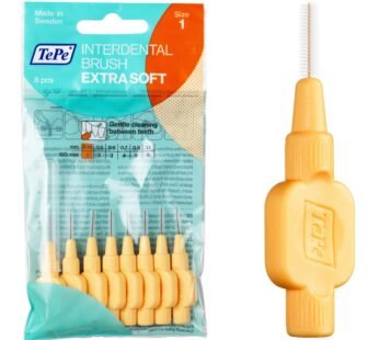 TEPE Interdental Brush Extra Soft, Supersoft Dental Brush for Teeth Cleaning, Pack of 8, 0