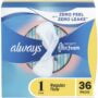 Always Infinity FlexFoam Pads for Women Size 1 Regular Absorbency, 72 Count with Wings, Un