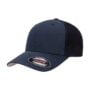 Flexfit Unisex Cotton Twill Fitted Baseball Cap, Navy, One Size