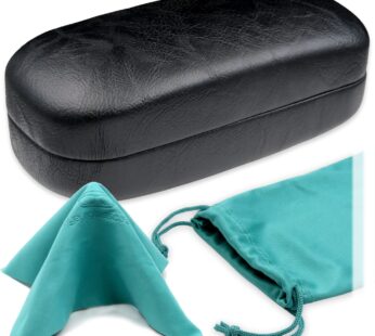 MyEyeglassCase – Large Sunglasses Case – Eyeglasses Case distressed Leather Like – Glasses