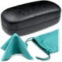 MyEyeglassCase - Large Sunglasses Case - Eyeglasses Case distressed Leather Like - Glasses