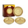 Shubhkart Nakshi plate for Pooja, Decoration, gifting (Small 7 cm, Pack of 3, Solid Brass)