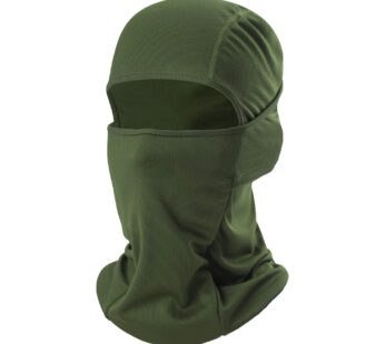 Balaclava Face Mask Adjustable Windproof UV Protection Hood (US, Alpha, One Size, Army Gre