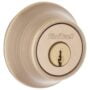 Kwikset 660 Deadbolt Deadbolt Lock, Antique Brass Round Exterior Keyed Front Entry Door, S