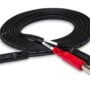 Hosa CMP-159 3.5 mm TRS to Dual 1/4" TS Stereo Breakout Cable, 10 Feet, Black, 1-Pack, Lap